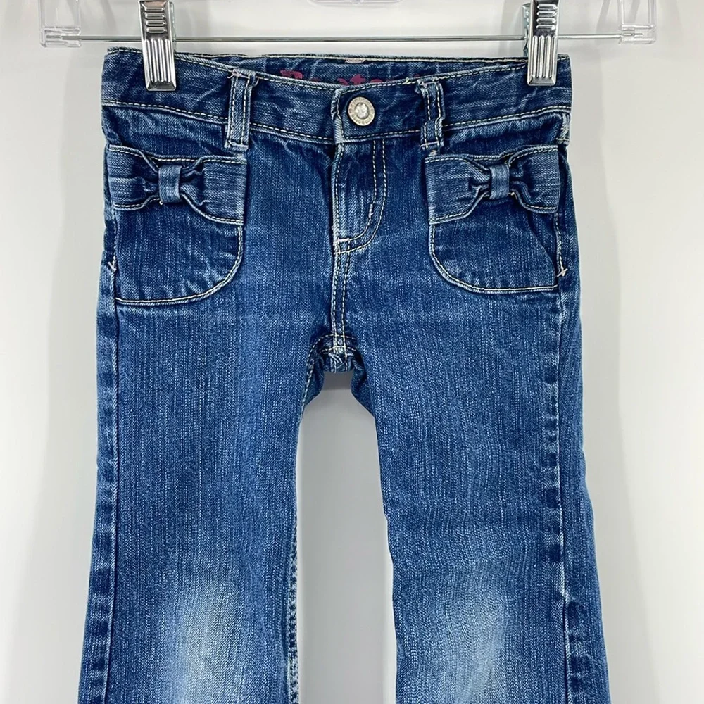 2013 Gymboree Bootcut Jeans w/ Bow Pockets Size 4